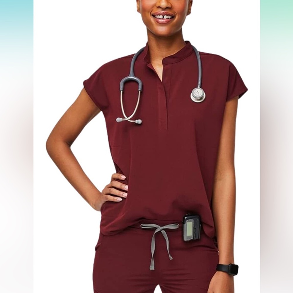 Figs Burgundy scrubs